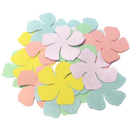 Pastel Flowers Die Cuts - Pack of 20 - Scrapbooking Supplies