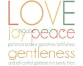 Digital Scripture Art Galatians 5:23 10x10