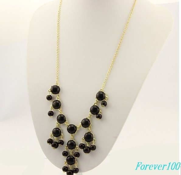20mm mini black resin necklace, handmade bib Necklace/glitter Statement Bubble choker,bridesmaid gifts,unique Beaded  Jewelry torque