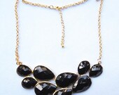 cute black resin necklace, fashion handmade bib Necklace/glitter Statement Bubble choker,bridesmaid gifts,unique Beaded  Jewelry torque