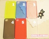 1pc Transparent Color iPhone 4/ iPhone 4S Case for DIY - phone case deco, cell phone case diy, iphone case deco, Decoden