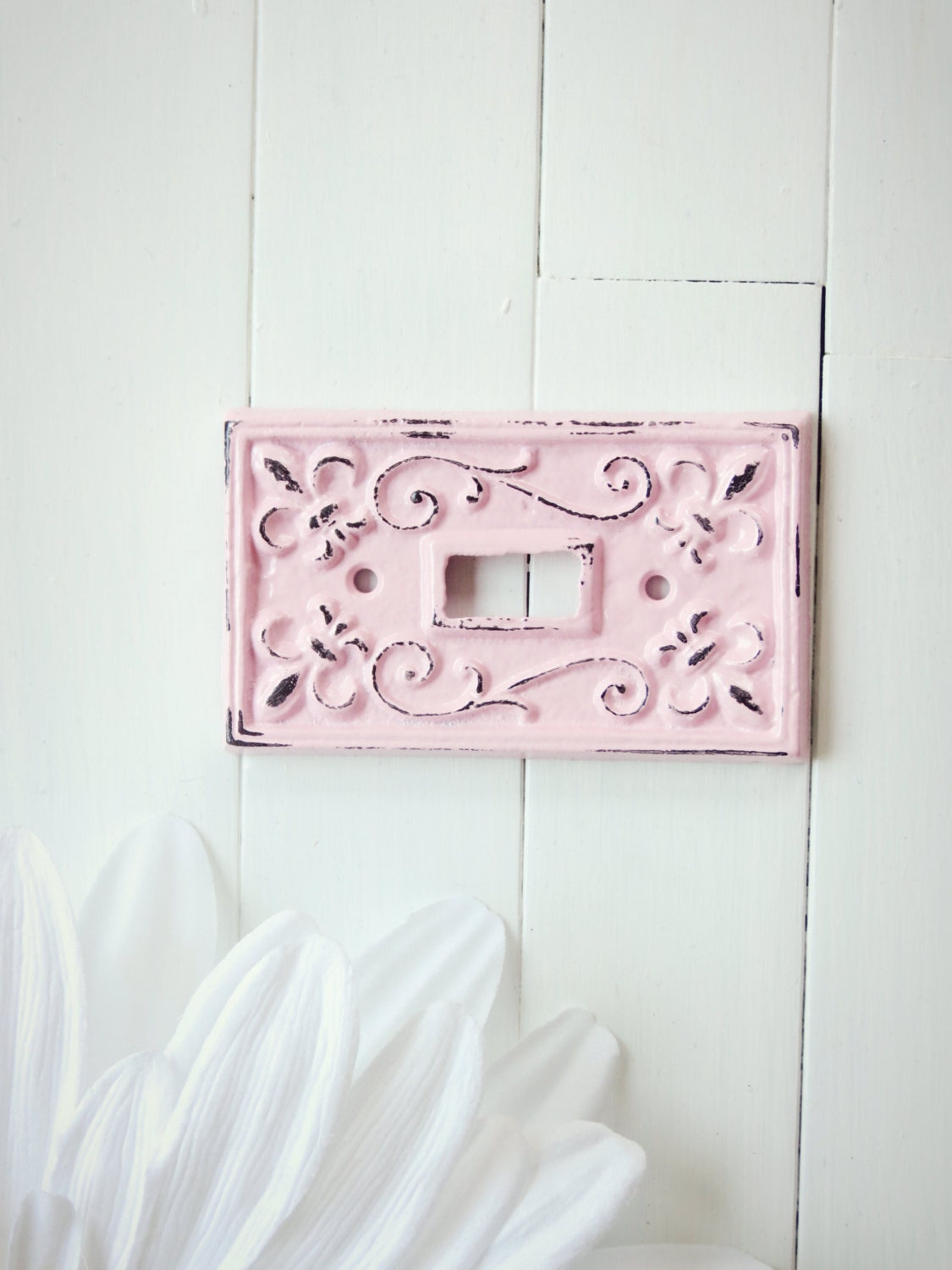 Light Switch Cover / Light Switch Plates / Single Light Switch Cover / Shabby Chic Decor / French Country Decor / Customize Color