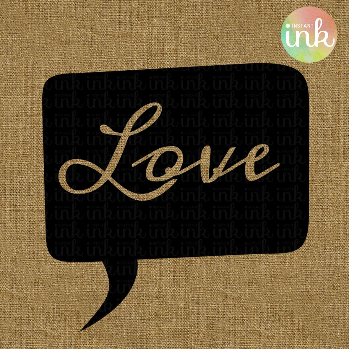 Digital Love Print - W0012 Instant Download