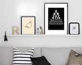 I get by with a little help from my friends - Eye Chart - Typography Art Print  - 11 x 14 in. or 12 x 18 in.