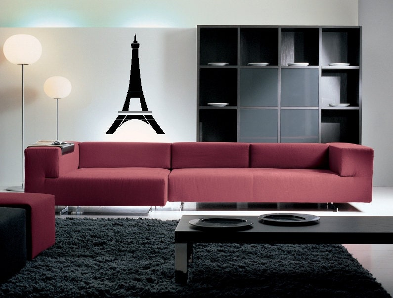Wall Decal Eiffel Tower French World Travel Paris Europe City Art Vinyl Sticker