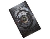 Leather Journal Beautiful Stone Black Pure Genuine Leather Bound Personal Travel Blank Diary Leather Journal Notebook Sketchbook Planner