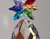 Large Fancy Crystal Sun-catcher Diamond Chakra Pendant Prism Element, Decoration