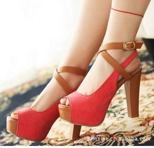 Hot Fashion Summer Waterproof  Fish Mouth High-Heeled Ladies Shoes