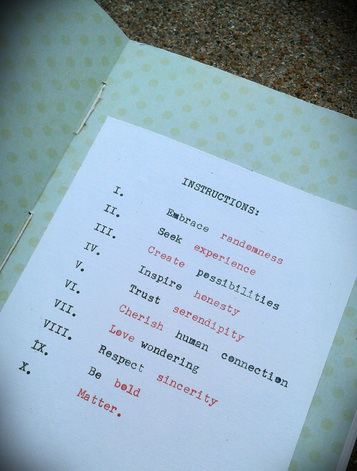 It's a message in a bottle, in a BOOK. If Found, Please Read Journal (handmade)