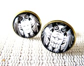 OWL Cuff Links - Unique Men Cufflinks Accessories with a Gift Box  - 4 Color Choose , Dad, Groom, Groomsmen Father's Day Gift