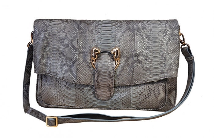 Jranter Python Shoulder Bag Brown/ Grey 2P5007B