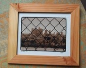 Gated Community - unique, handmade wooden frame and limited print