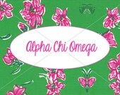 Alpha Chi Omega 5x7 Notecard-Digital File-Unlimited Prints