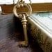 Antique Key Necklace - Key to the Carriage House - Ornate Brass Skeleton Key