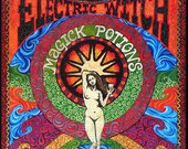 Electric Witch Magick Potions - 5x7 Blank Greeting Card