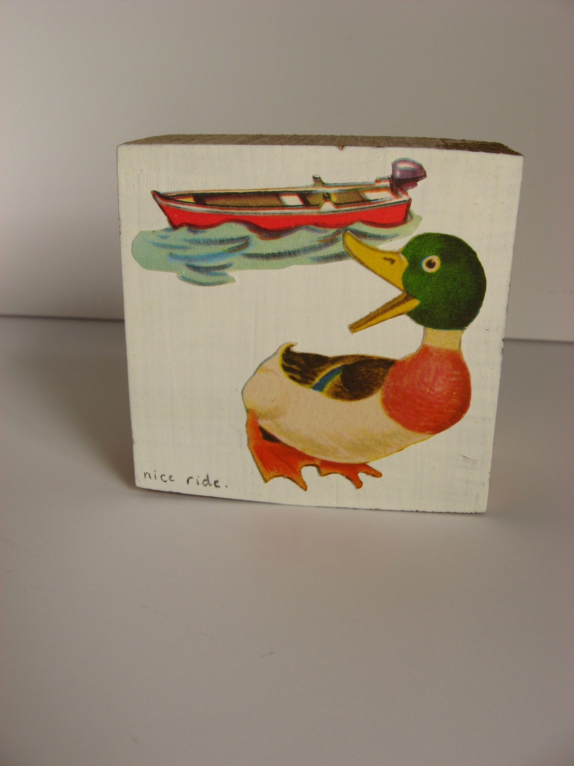 Nice Ride... Mini Wood Block Collage