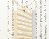 Faux Bois Ceramic Pendant with wire necklace