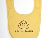 D is for Dumpling Organic Baby Bib -Dijon