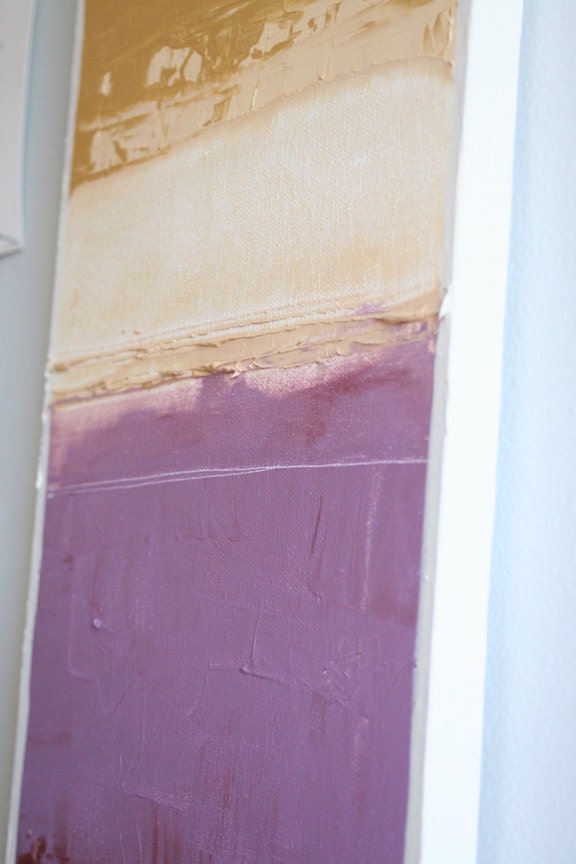 COLOR BLOCK SERIES: 15 / Acrylic Original Painting / Purple / Gold / Cream / Lavender / Rust