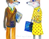 Fantastic Mr. and Mrs. Fox ... limited edition art print ... number 4 out of 50