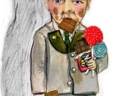 Ode to Augustus Gloop ... Charlie and the Chocolate Factory inspired ... limited edition print