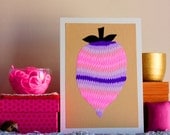 Dressed Fruit N-2. Original Collage Illustration