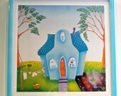 ART PRINT FRAMED HouseWork Custom Framed 12in x 12in Art print by Valerie Walsh