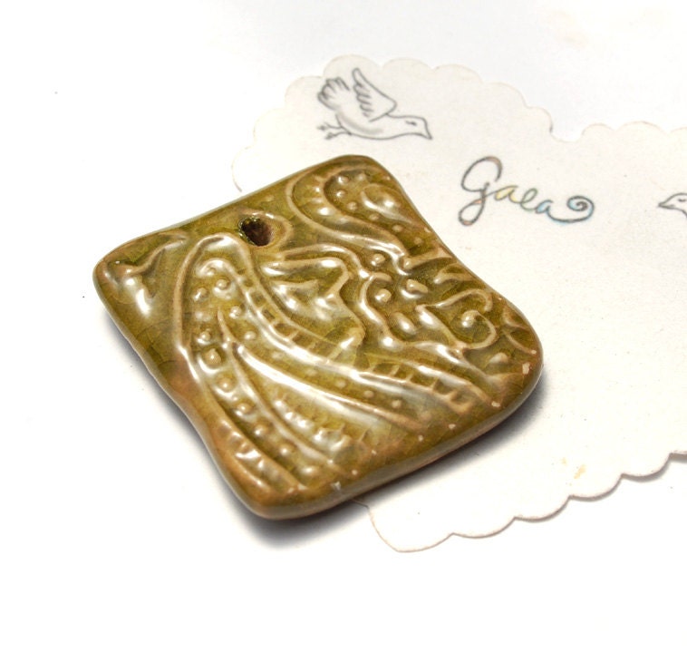 Paisley / Ceramic Paisley Pendant