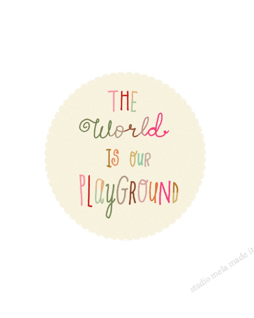 illustration art print, office art, illustration quote art, typography art print, illustration baby, inspirational quote drawing - GO PLAY