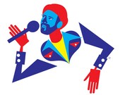 Marvin Gaye Art Print, 8x10 Soul Music Portrait Illustration