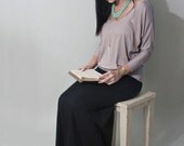 Women's Shirt, Loose fit Draped Top, Long Sleeve T-shirt, XS S M L XL
