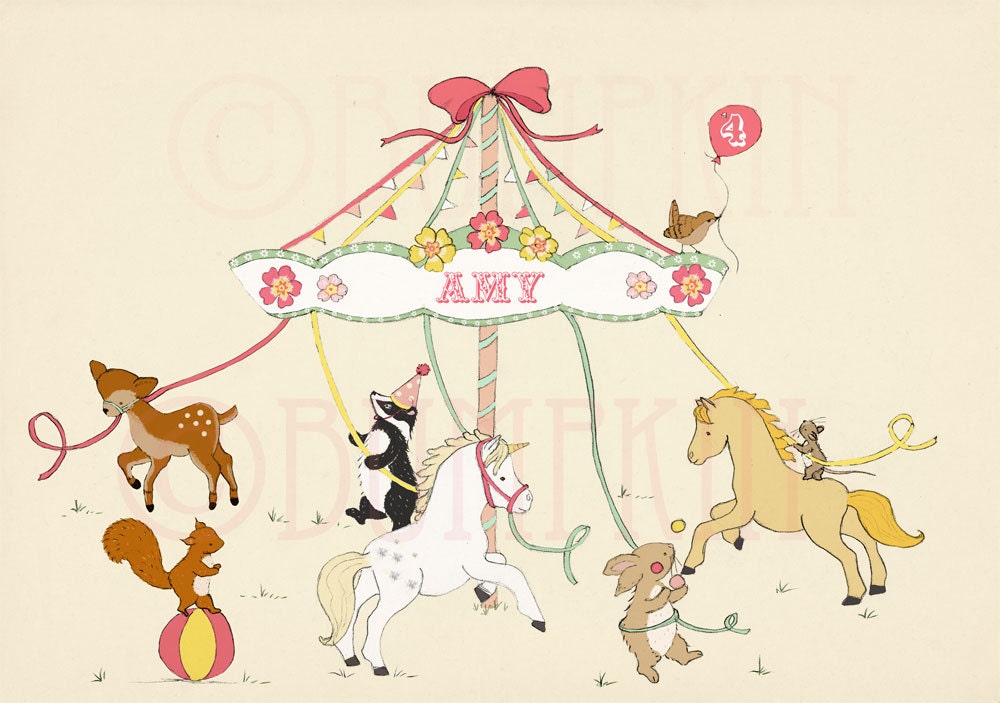Invitations x 10 - Fun of The Fair Party Personalised