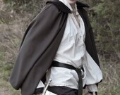 Grey Wool Short Cape for Men