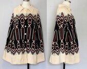 70s M/L Tribal Print Sweater CAPE
