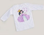 SALE Valentine Girl Tee "Queen of Hearts" Tshirt Retro Tee Vintage "Olivia" Lilac Ready to Ship 2T 3T