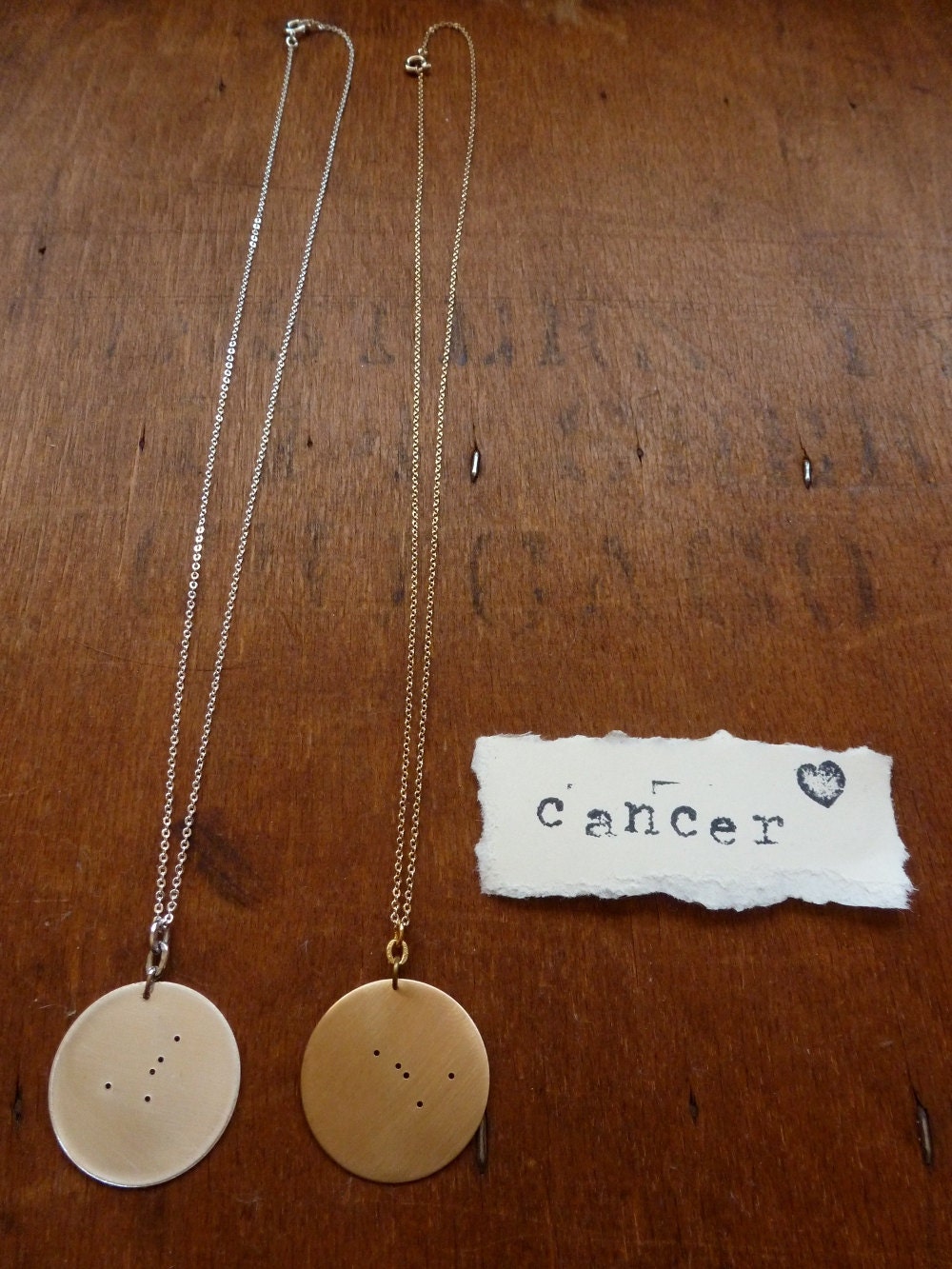 Cancer. Zodiac Constellation Pendant Necklace