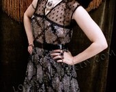 Limited Edition Risque Rococo Sheer Chiffon Flapper Party Dress by Louise Black custom made to your measurements