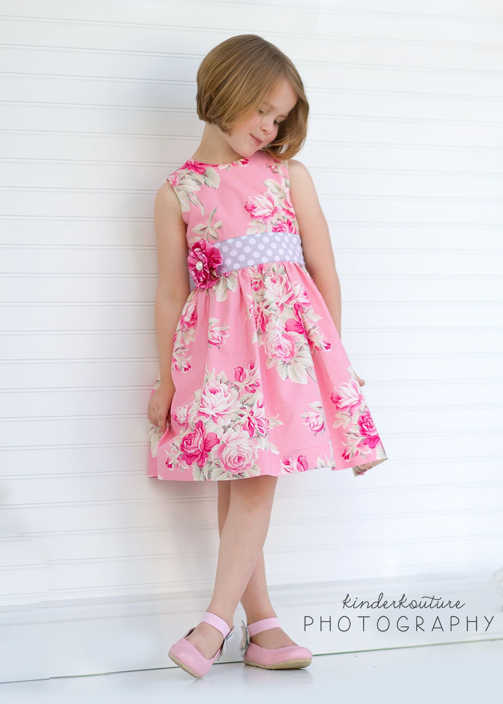 Classic Girls Dress Pattern - Perfect Party Dress - Sewing Pattern for Dress with Sash - PDF