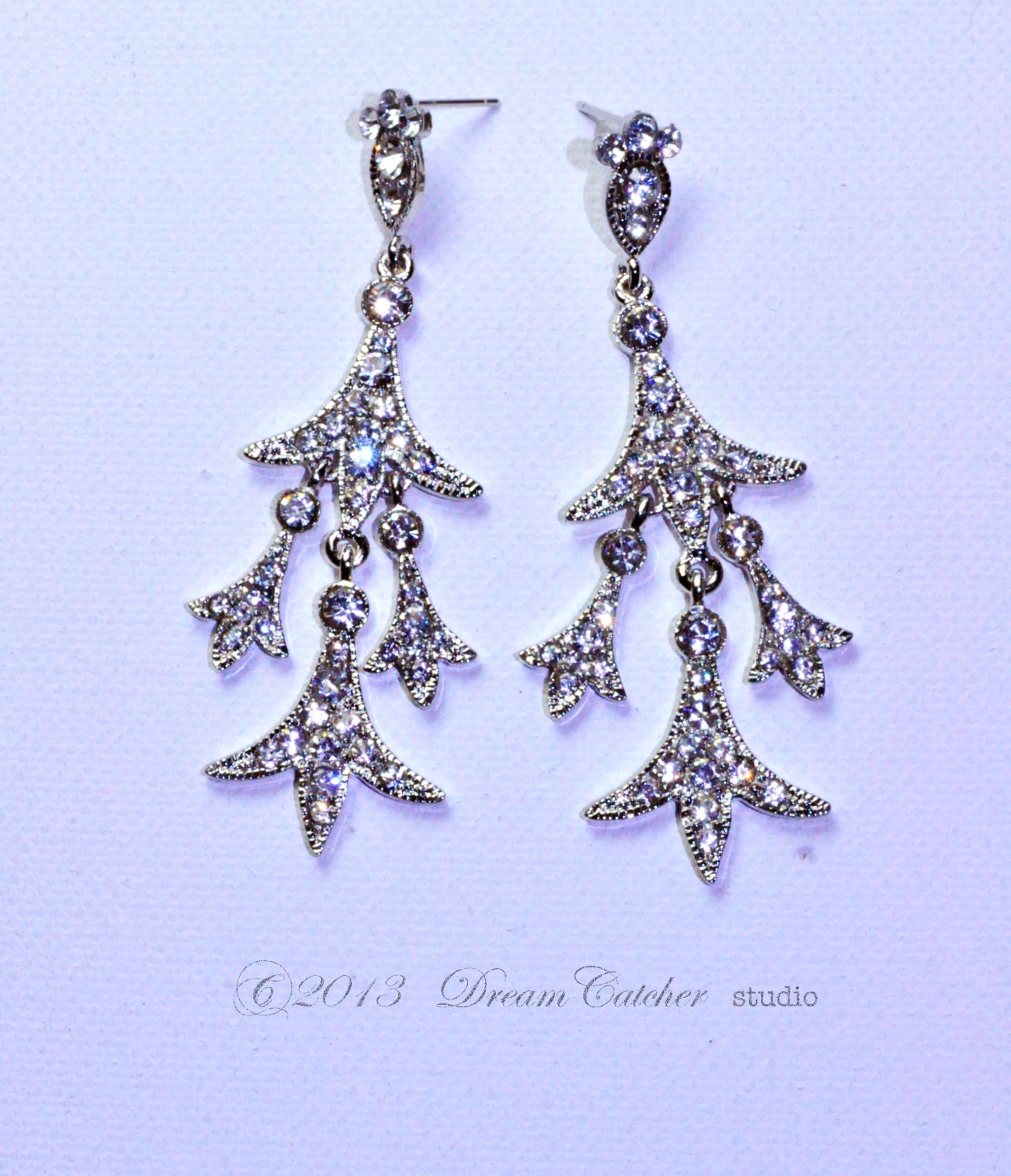 Kim Earrings, Wedding Jewelry Bridal Earrings Bridesmaid Earrings Dangle Earrings Clear White Crystal Tear drop Earrings