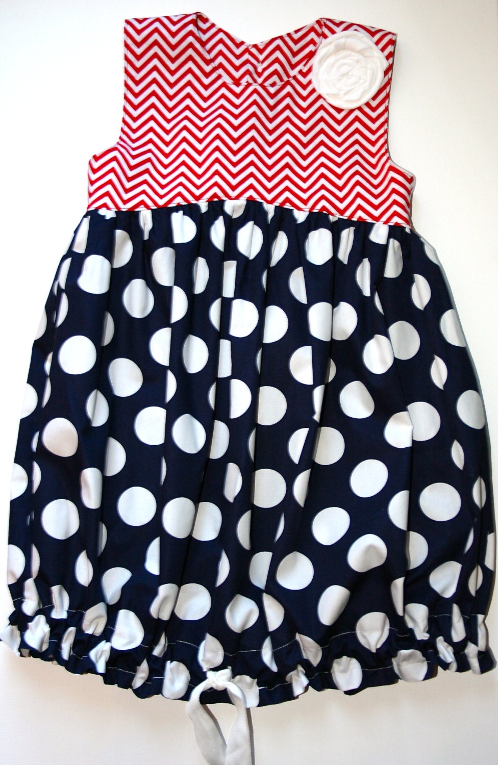 Bubble Dress Red, White, Blue 6/7