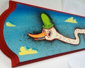 Long neck bird taking a trip
