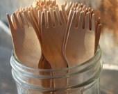 Wooden Forks -- set of 25 -- Wood Utensil -- place setting Il_170x135