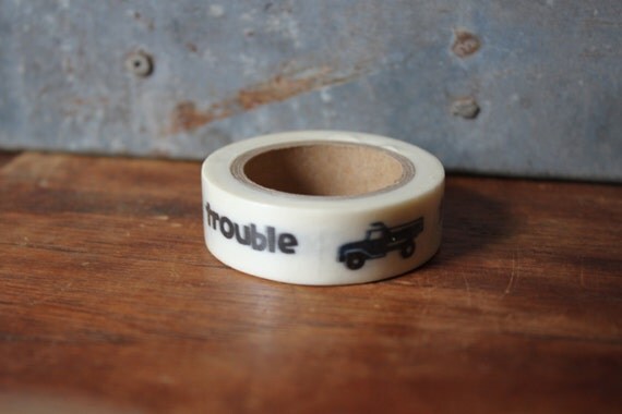 All Boy Washi Tape -- tough, trouble, brave, trucks, rockets Il_570xn