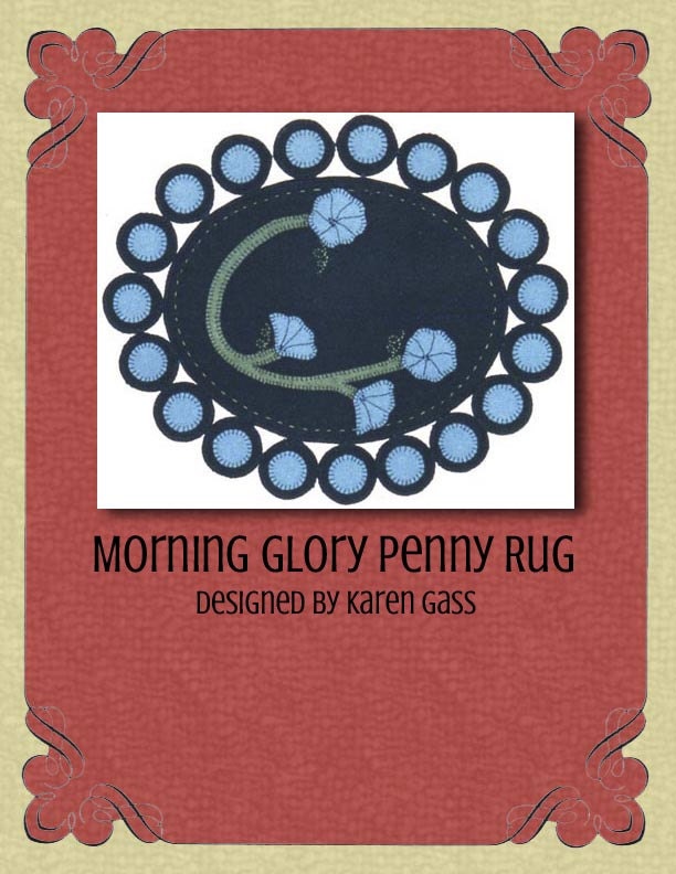 Penny Rug Pattern Morning Glory Instant Download