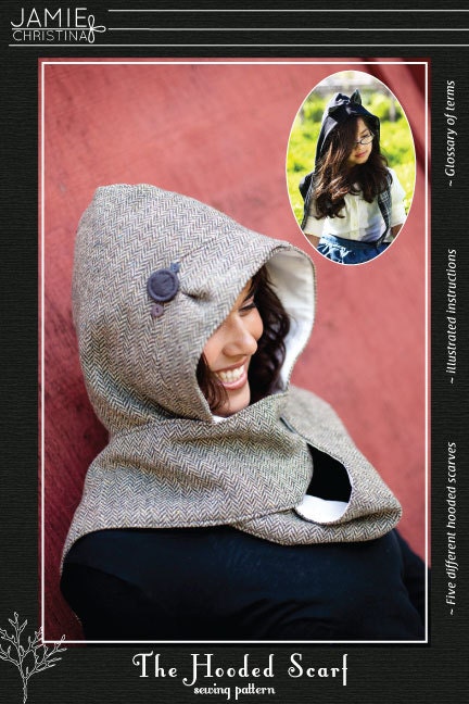 The Hooded Scarf sewing pattern - adult and child size - 5 different styles