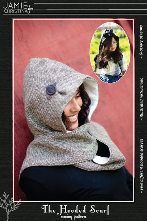 The Hooded Scarf sewing pattern - adult and child size - 5 different styles