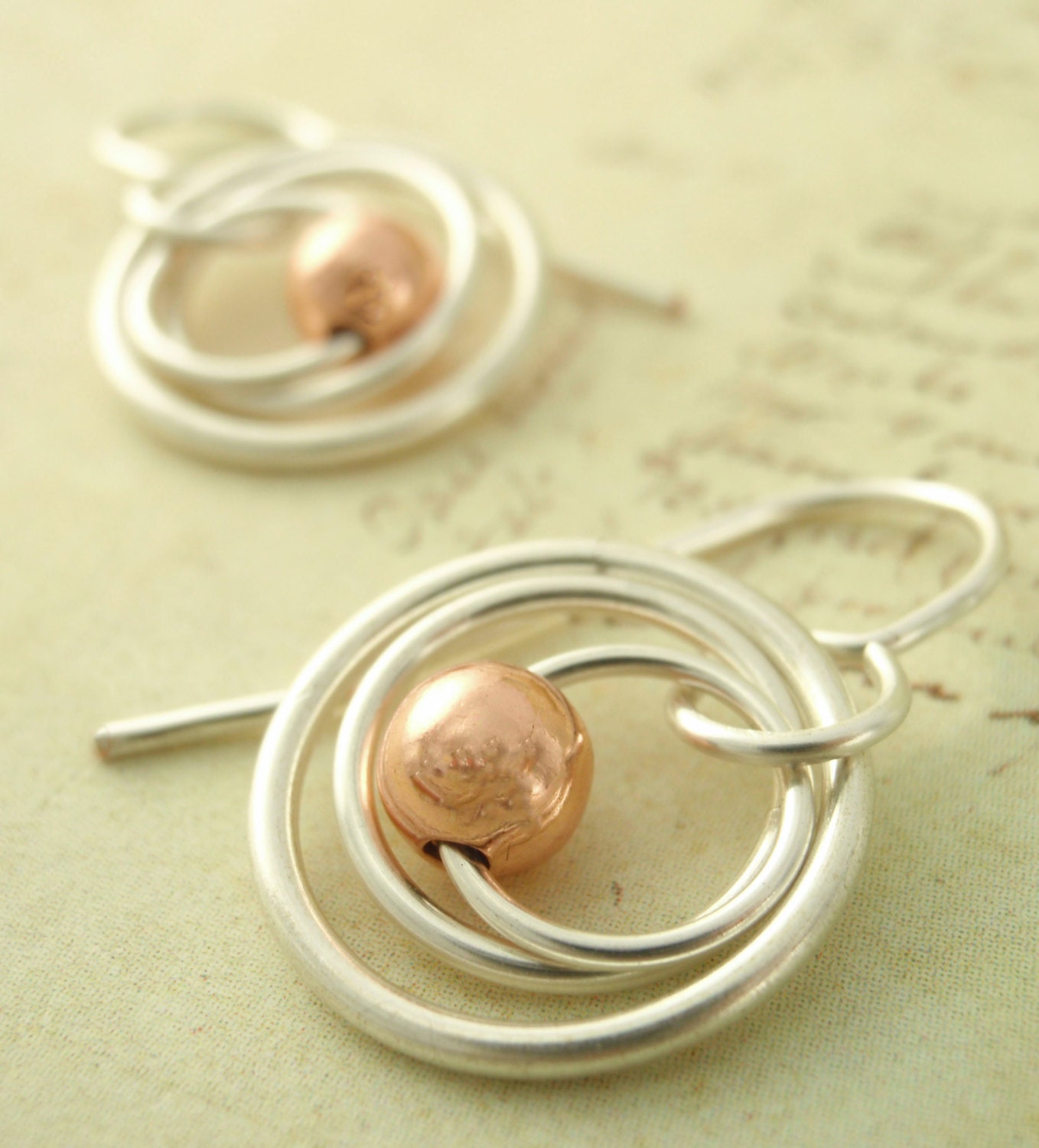My Three Hoops Petite Earrings - Non Tarnish Silver Plate with Your Pick of Swarovski Pearls
