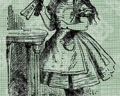Digital Download Drink Me bottle, Alice in Wonderland digi stamp, digis, digital stamp, Lewis Carroll Antique Illustration