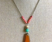 Melody.modern,bohemian,vintage beaded necklace. Tiedupmemories