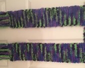 Chunky Blue, Green, and Lavendar Scarf